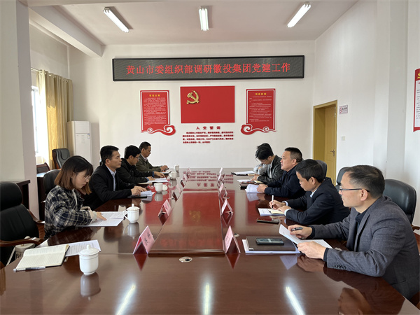 11月24日，黃山市委組織部部長(zhǎng)程峰率隊(duì)調(diào)研黃山徽投集團(tuán)黨建工作，洪董作匯報(bào).jpg