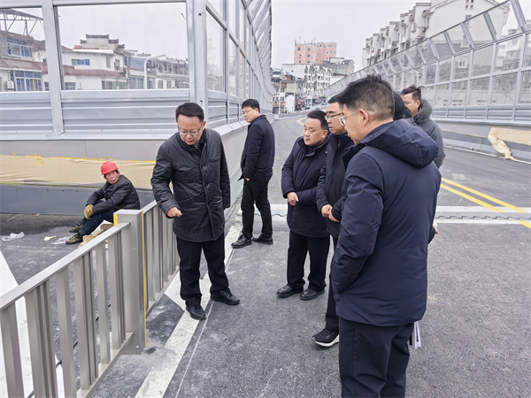 1月20日，汪凱書記到跨鐵路橋項(xiàng)目進(jìn)行調(diào)研，洪董、張總陪同。.jpg